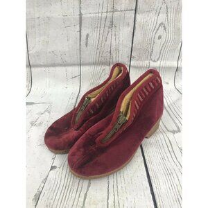 WORISHOFER VINTAGE BOOTIES ZIP UP German Velour
